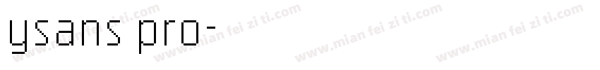 ysans pro字体转换
